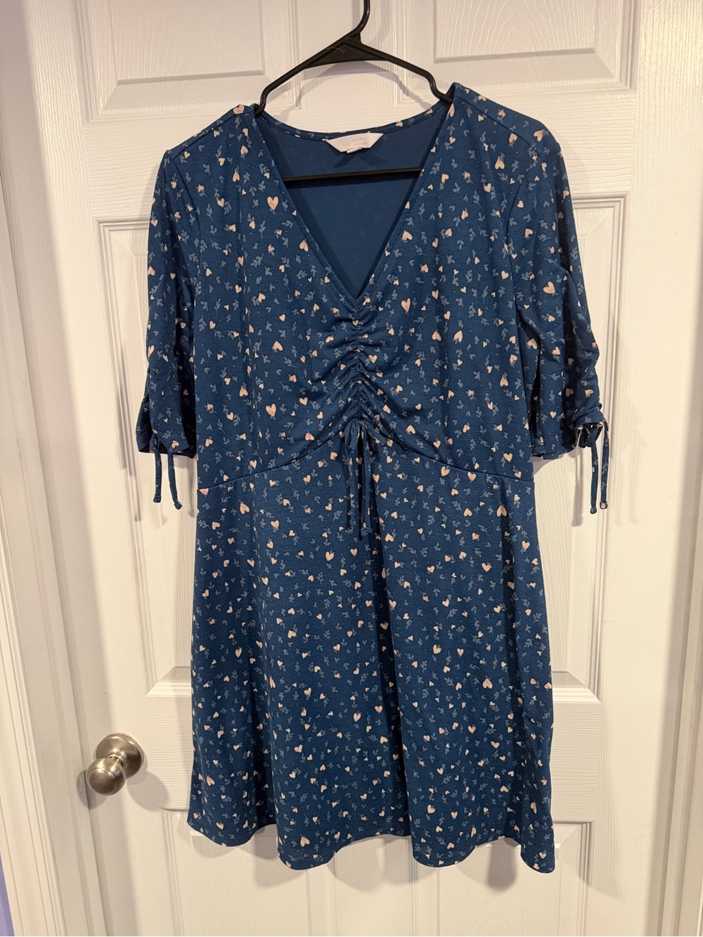 LC Lauren Conrad Blue Floral Midi Dress